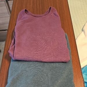 Two Lightweight Sweaters. One Purple One Bluish/grey